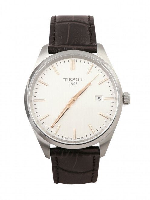 Часы кварцевые на ремне из телячьей кожи Tissot - Общий вид