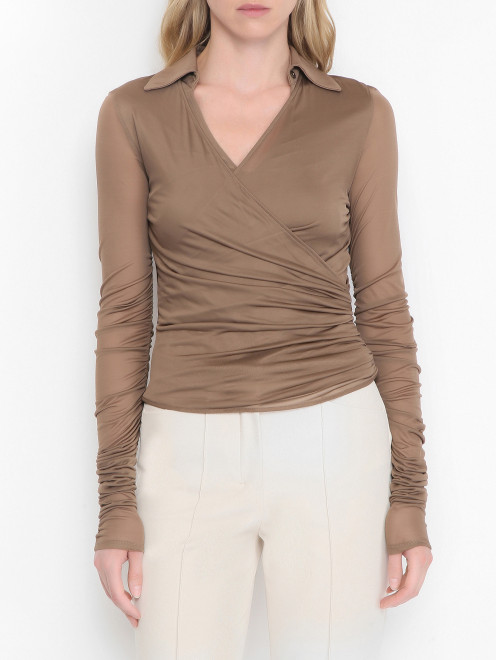 Блузка с драпировкой Max Mara - МодельВерхНиз
