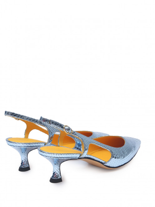 Туфли из металлизированной кожи Mara bini - Обтравка1