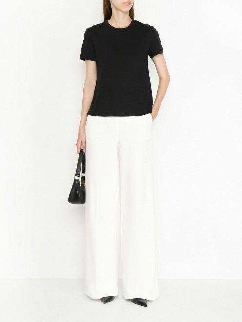 Базовая футболка из хлопка с логотипом Max Mara - МодельОбщийВид