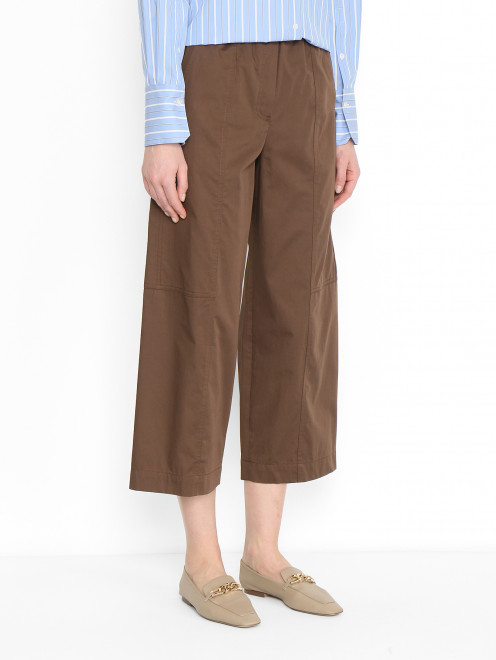Брюки из хлопка с карманами Weekend Max Mara - МодельВерхНиз