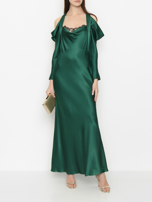 Платье-макси из смесового шелка Alberta Ferretti - МодельОбщийВид
