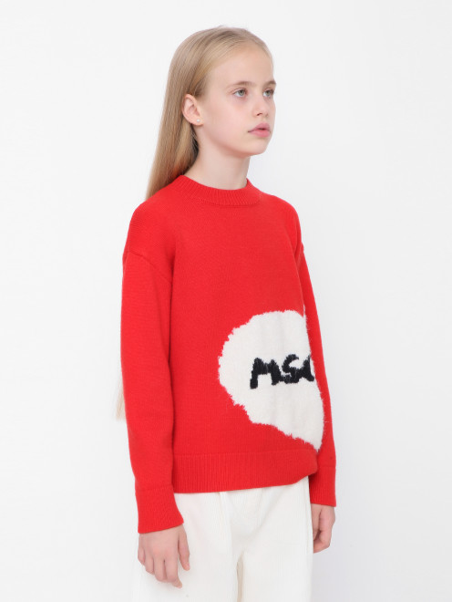 Трикотажный джемпер с рисунком MSGM - МодельВерхНиз