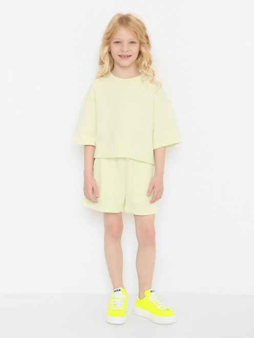 Кеды из кожи с логотипом MSGM - МодельОбщийВид
