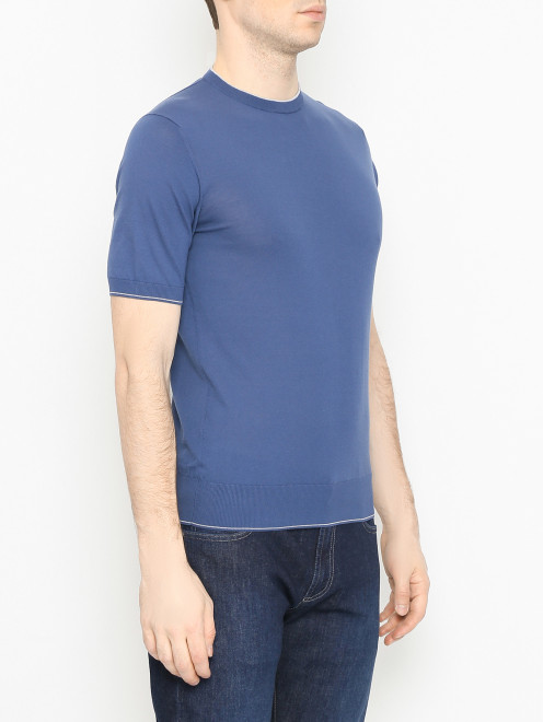 Футболка с круглым вырезом из хлопка Doriani Cashmere - МодельВерхНиз