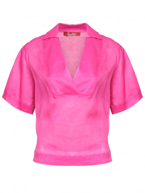 Однотонная блуза из рамии Max Mara - Общий вид