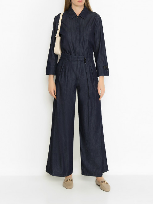 Рубашка из тонкого денима Max Mara - МодельОбщийВид