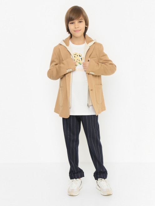 Пиджак из трикотажа с капюшоном Eleventy - МодельОбщийВид