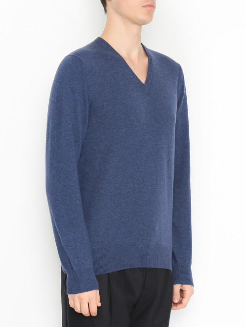 Джемпер из кашемира с V-образным вырезом Piacenza Cashmere 1733 - МодельВерхНиз