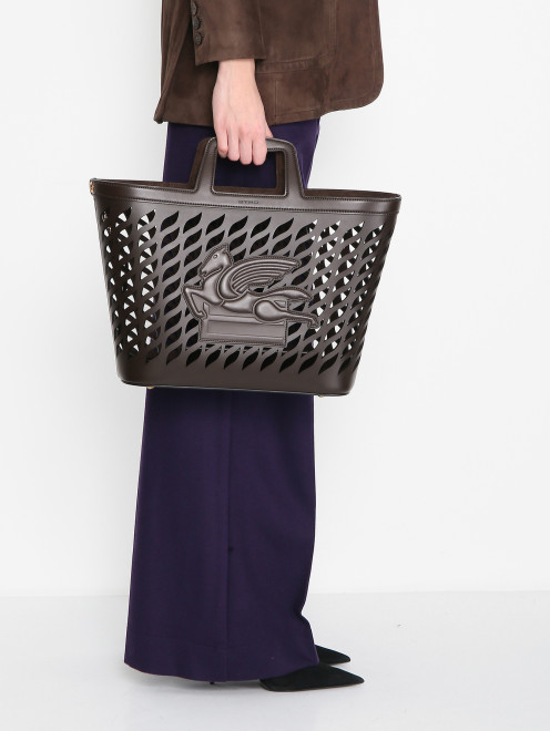 Сумка из кожи с вырезами Etro - МодельВерхНиз