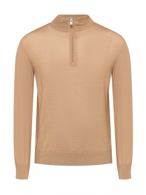 Кардиган с воротником на молнии, из шерсти и шелка Doriani Cashmere - Общий вид