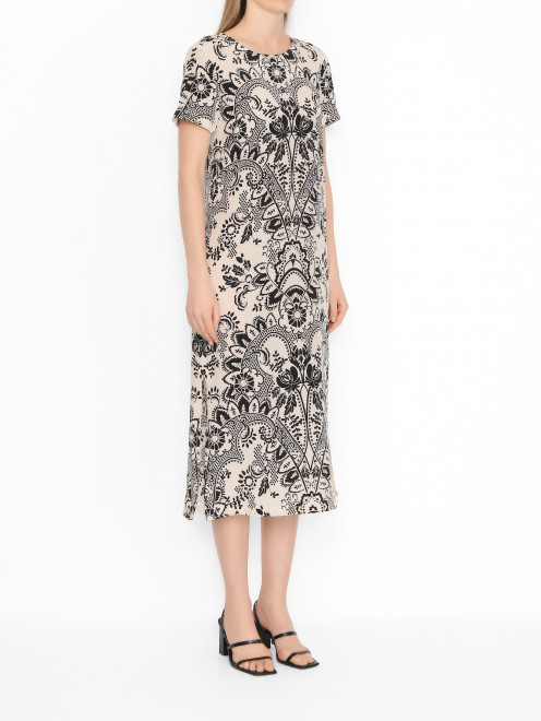Платье из шелка с разрезами Weekend Max Mara - МодельВерхНиз