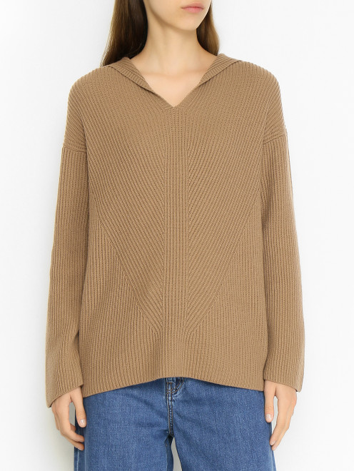 Шерстяной джемпер с капюшоном Max Mara - МодельВерхНиз