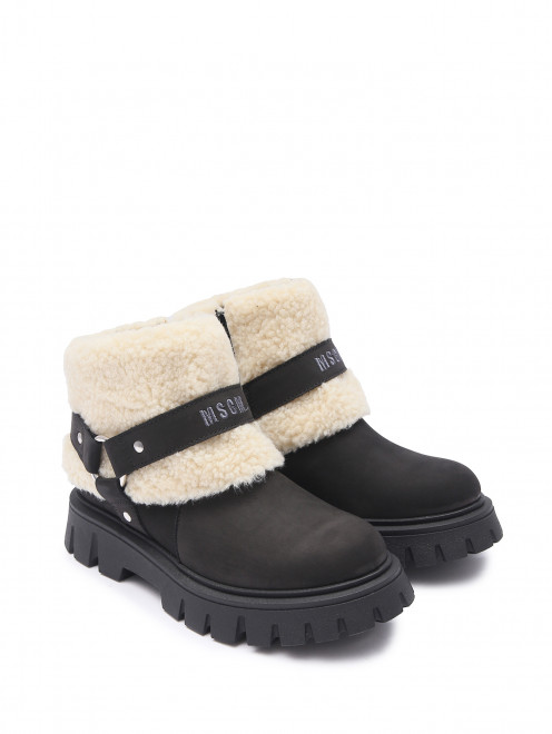 Полусапоги из кожи с мехом MSGM - Обтравка1
