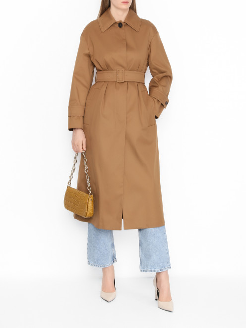 Плащ длины макси из хлопка Max Mara - МодельОбщийВид