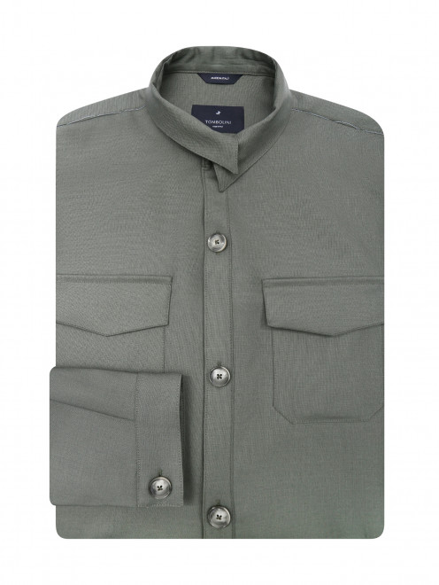 Однотонная рубашка из шерсти Tombolini - Общий вид