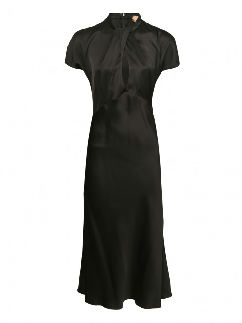 Платье-миди из вискозы с V-образным вырезом N21 - Общий вид