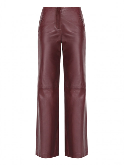 Однотонные брюки из кожи Alberta Ferretti - Общий вид