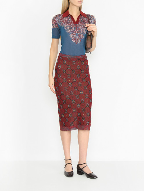 Юбка на резинке с узором Etro - МодельОбщийВид