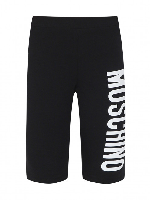 Шорты из хлопка с логотипом Moschino - Общий вид