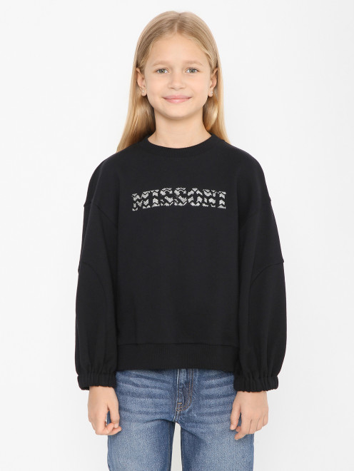 Свитшот с монограммой из кристаллов Missoni - МодельВерхНиз