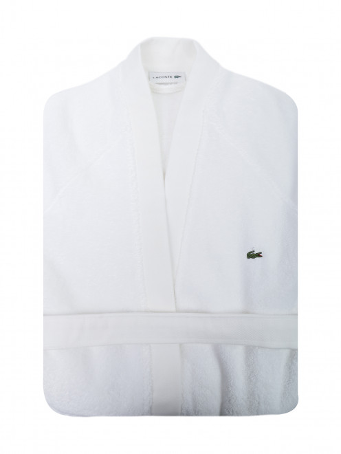 Халат из хлопка с поясом Lacoste - Общий вид