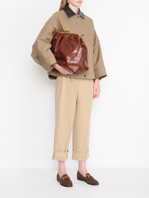 Сумка-клатч из кожи Weekend Max Mara - МодельОбщийВид