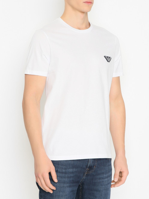 Базовая футболка из хлопка Emporio Armani - МодельВерхНиз