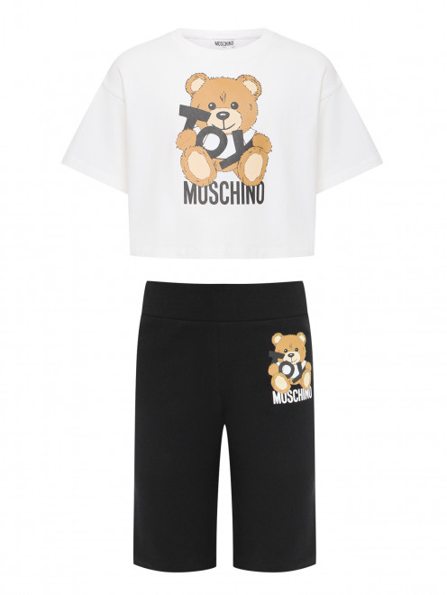Комплект с шортами и принтом Moschino - Общий вид