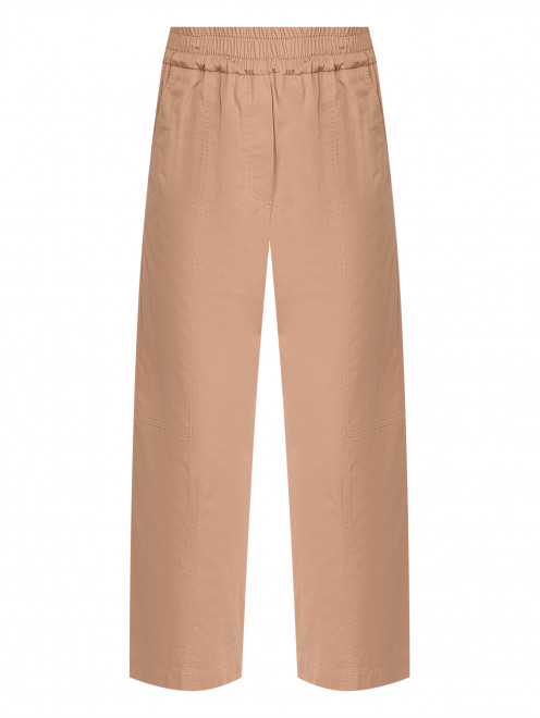 Брюки из хлопка на резинке Weekend Max Mara - Общий вид