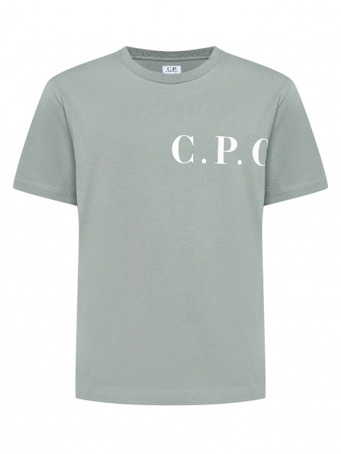 Футболка из хлопка с логотипом C.P. Company - Общий вид
