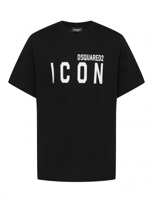 Футболка из хлопка с логотипом Dsquared2 - Общий вид