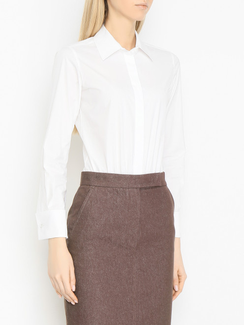 Хлопковая рубашка-боди Max Mara - МодельВерхНиз