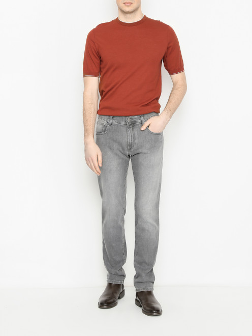 Джинсы прямого кроя из хлопка Doriani Cashmere - МодельОбщийВид