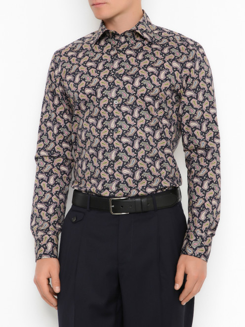 Рубашка с узором пейсли Etro - МодельВерхНиз