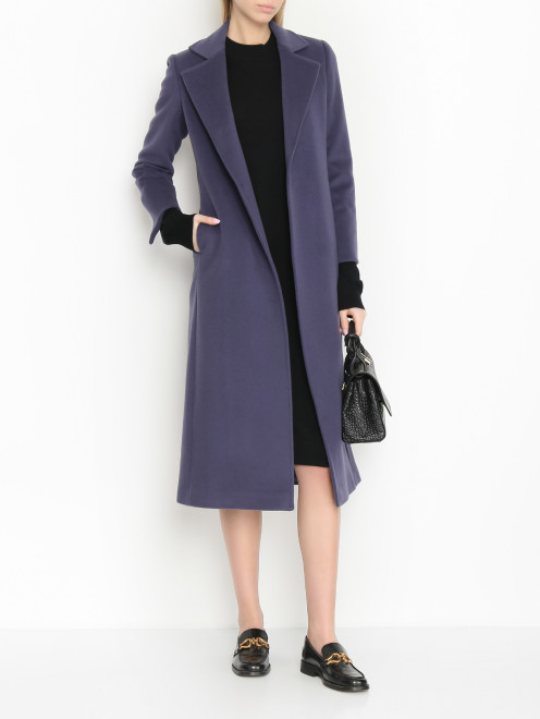 Пальто из шерсти с поясом и карманами Max&Co - МодельОбщийВид