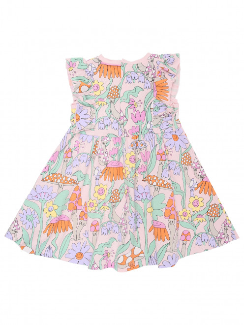 Платье из хлопка с узором Stella McCartney kids - Обтравка1
