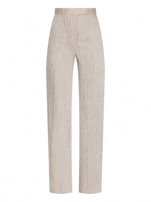 Прямые брюки из льна Max Mara - Общий вид