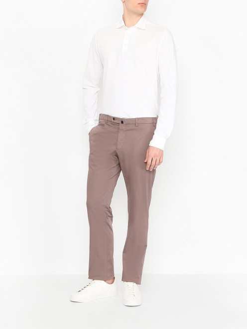 Поло из хлопка с длинным рукавом Doriani Cashmere - МодельОбщийВид