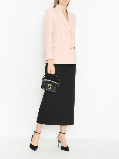 Однотонная юбка-миди с разрезом Max Mara - МодельОбщийВид