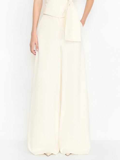 Брюки из хлопка широкого кроя Max Mara - МодельВерхНиз