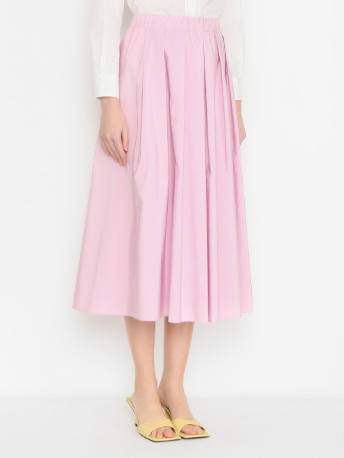 Юбка-миди на резинке с карманами Weekend Max Mara - МодельВерхНиз