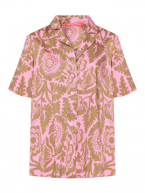 Рубашка из хлопка с V-образным вырезом Marina Rinaldi - Общий вид