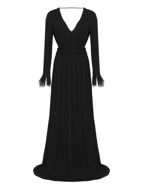 Платье-макси с глубоким V-образным вырезом Alberta Ferretti - Общий вид