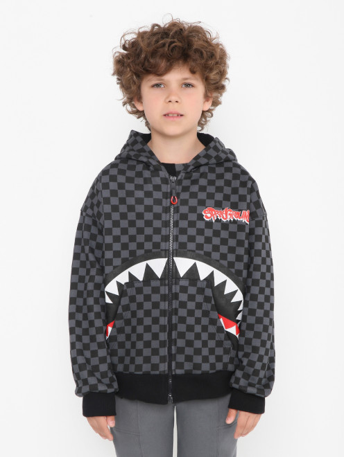 Толстовка из хлопка с принтом Sprayground - МодельВерхНиз