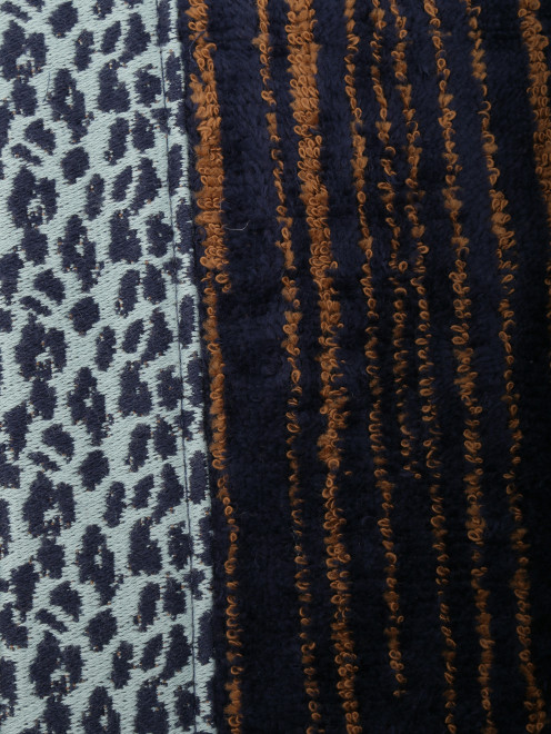 Махровый халат с узором и контрастной отделкой Kenzo - Деталь1