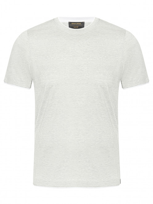 Однотонная футболка из шелка и хлопка Gran Sasso - Общий вид