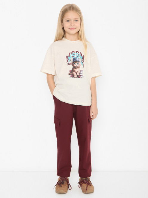 Брюки карго на резинке MSGM - МодельОбщийВид