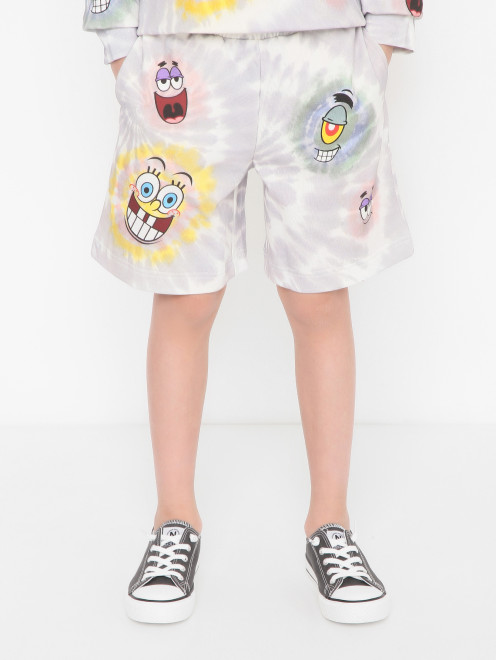 Трикотажные шорты с принтом Stella McCartney kids - МодельВерхНиз