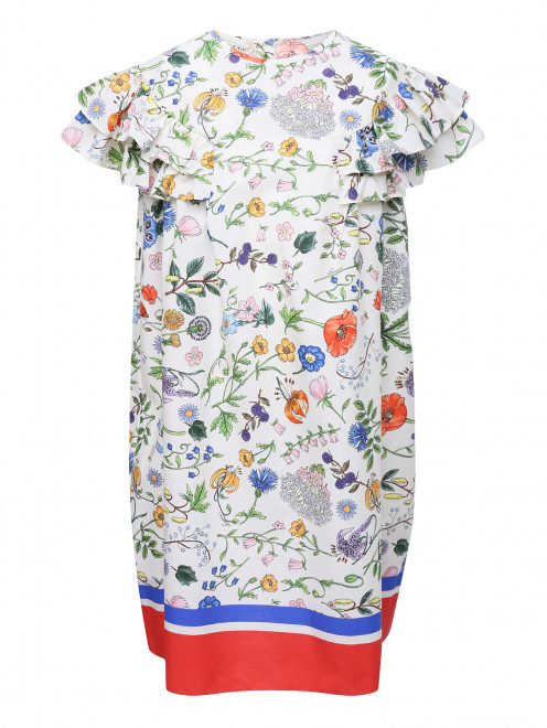 Платье хлопковое с цветочным узором Gucci - Общий вид